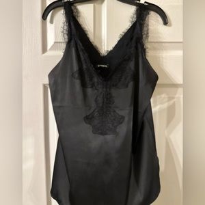Women’s black cami from Express with lace detail size medium